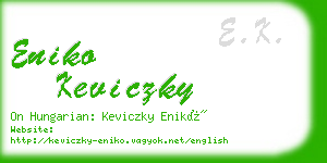 eniko keviczky business card